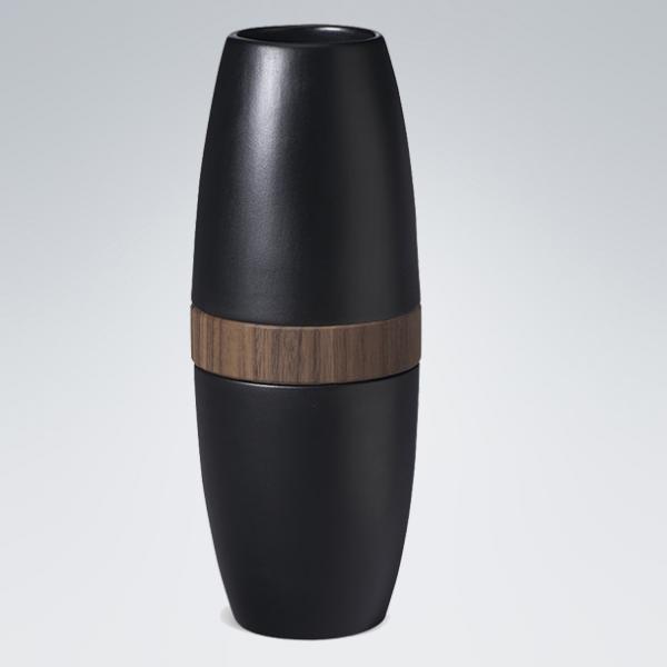 Heiso FLORERO Keramik Tierurne Schwarz-Matt